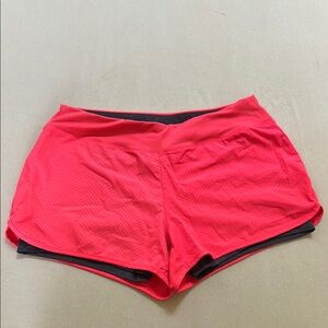 Women's Red Athletic Shorts